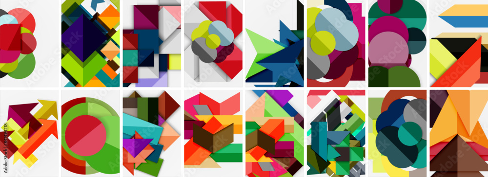 Trendy minimal colorful geometric shapes. Abstract background collection. Vector Illustration For Wallpaper, Banner, Background, Card, Book Illustration, landing page Trendy minimal colorful geometric shapes. Abstract background collection. Vector Illustration For Wallpaper, Banner, Background, Card, Book Illustration, landing page