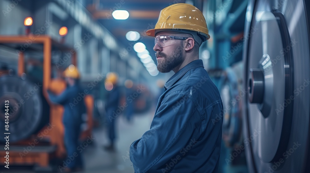 an engineer inspector workng in a factory an engineer inspector workng in a factory