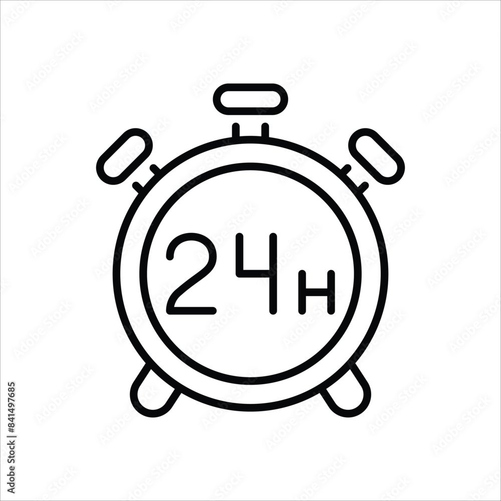 24 Hours vector icon 24 Hours vector icon
