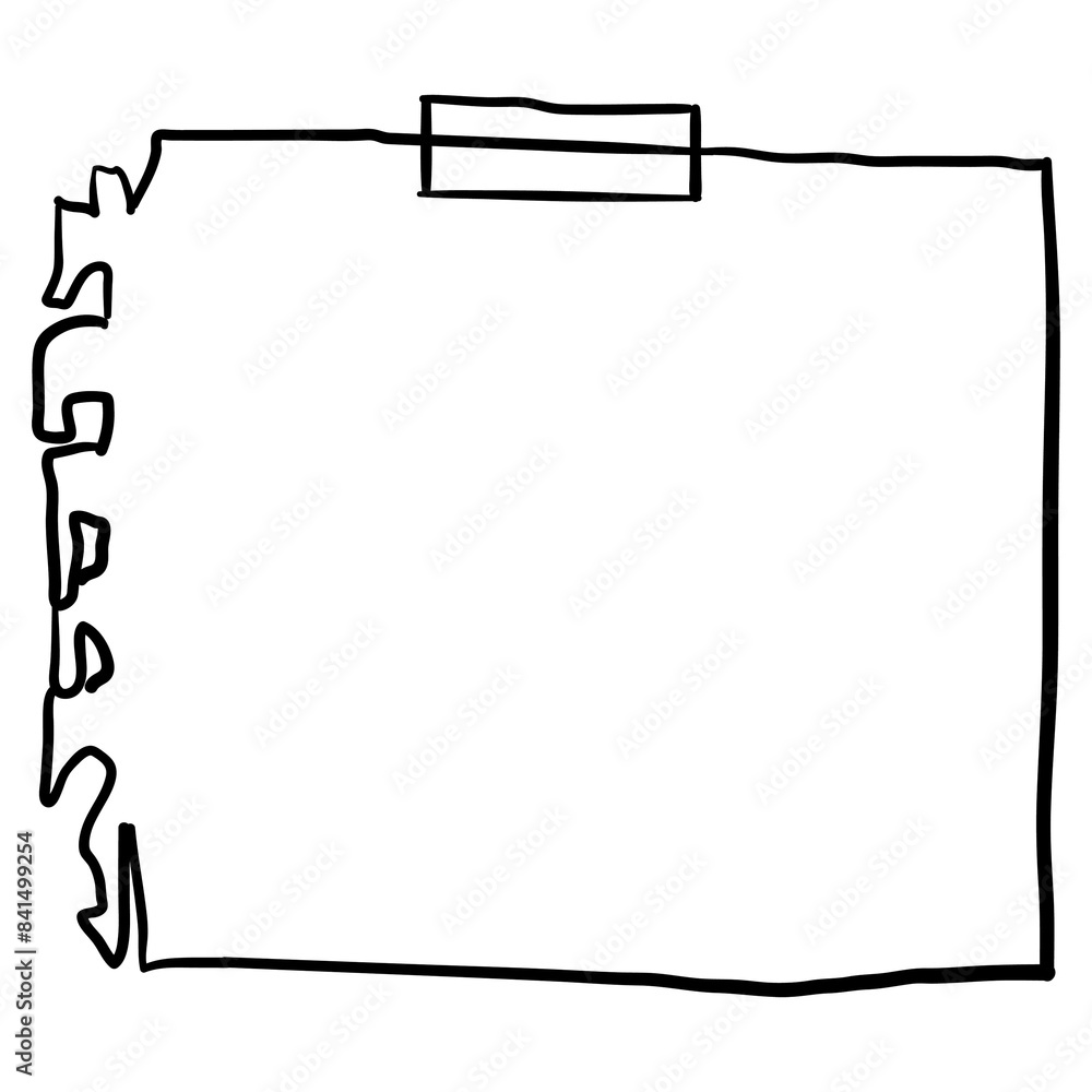 Sticky note png paper element in hand drawn style on paper texture Sticky note png paper element in hand drawn style on paper texture