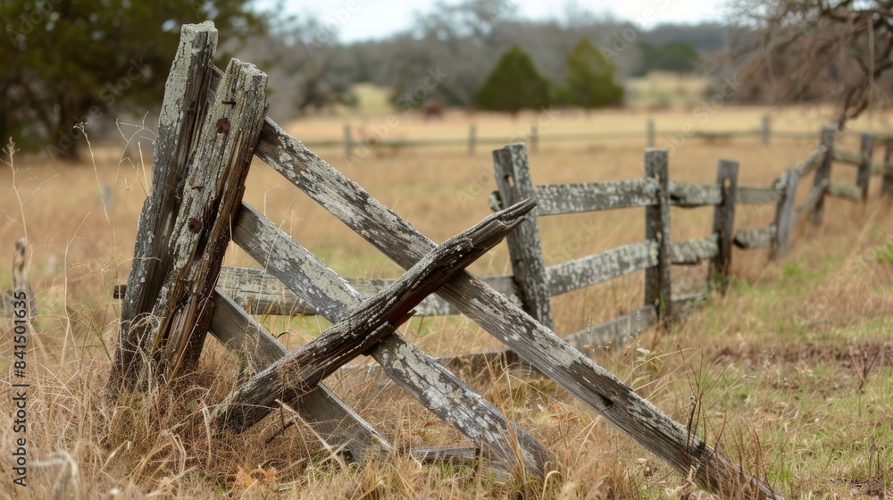A fence leaning at an angle a result of the ground beneath it rising and falling. A fence leaning at an angle a result of the ground beneath it rising and falling.