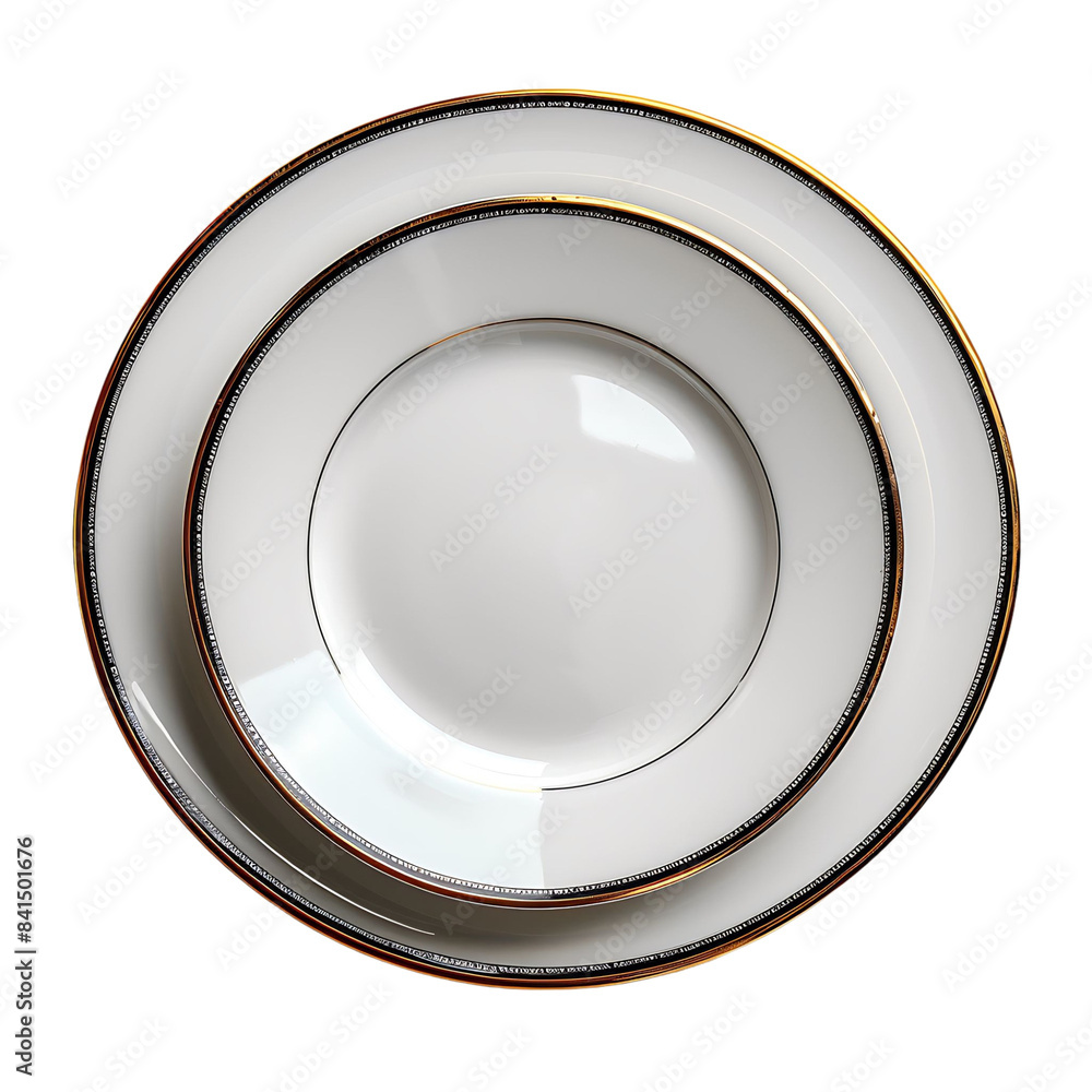 plates isolated on white background plates isolated on white background