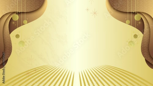 Animated video background with golden sparkles
