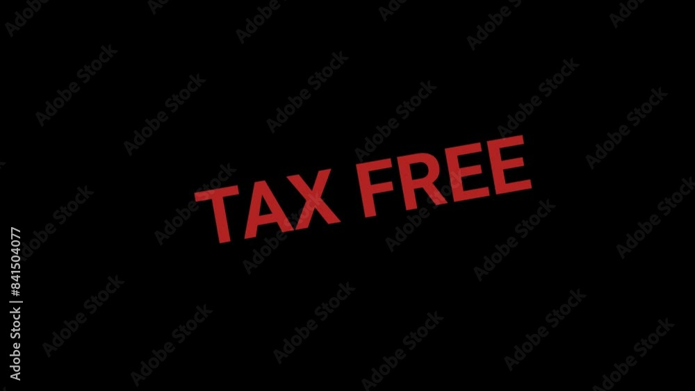Tax free Stamp Effect Text Animation Tax free Stamp Effect Text Animation