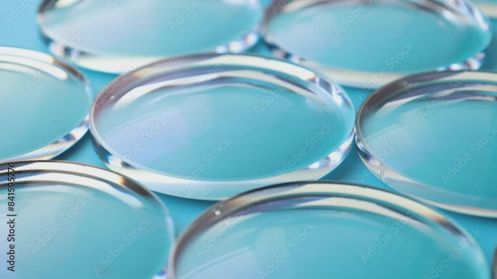 Eyeglass lens manufacturing industry, close-up of eyeglass lenses, eyeglass lenses, eyeglass glass lenses Eyeglass lens manufacturing industry, close-up of eyeglass lenses, eyeglass lenses, eyeglass glass lenses