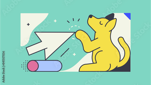 Dog and cursor