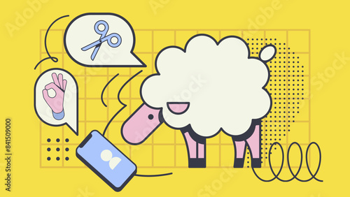 Sheep needs a haircut