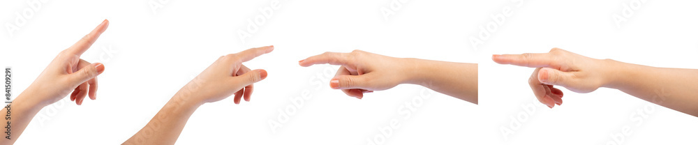 Female hand gesture isolated on white background, clipping path. Female hand gesture isolated on white background, clipping path.