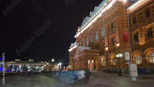 Museum of the Patriotic War of 1812 at the Red Square of Russia in Moscow timelapse hyperlapse