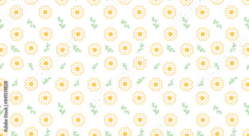 Pattern Flower on white background