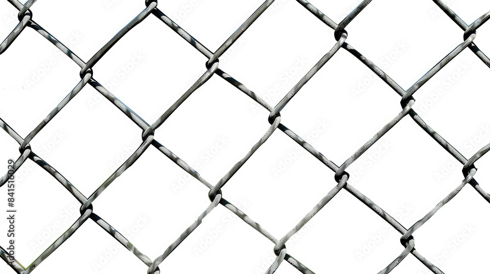 A detailed view of a chain link fence with rusted metal and barbed wire A detailed view of a chain link fence with rusted metal and barbed wire