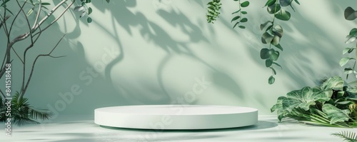 grey green product presentation background photo