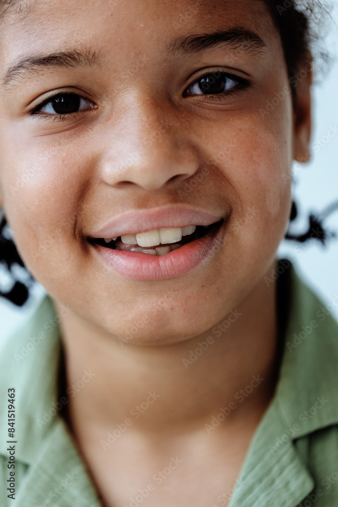 Child brushing teeth with a big smile, promoting dental hygiene and healthy habits in a joyful manner Child brushing teeth with a big smile, promoting dental hygiene and healthy habits in a joyful manner