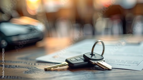 Wallpaper Mural New Car Keys Resting on a Table Torontodigital.ca