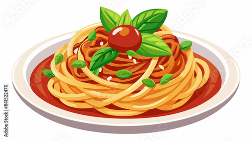 Vegan spaghetti bolognese on isolated transparent background