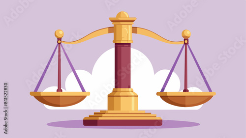 Judicial scales on a transparent background