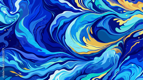 Abstract blue watercolor paint marble background , Ink colors are amazingly bright artwork watercolor