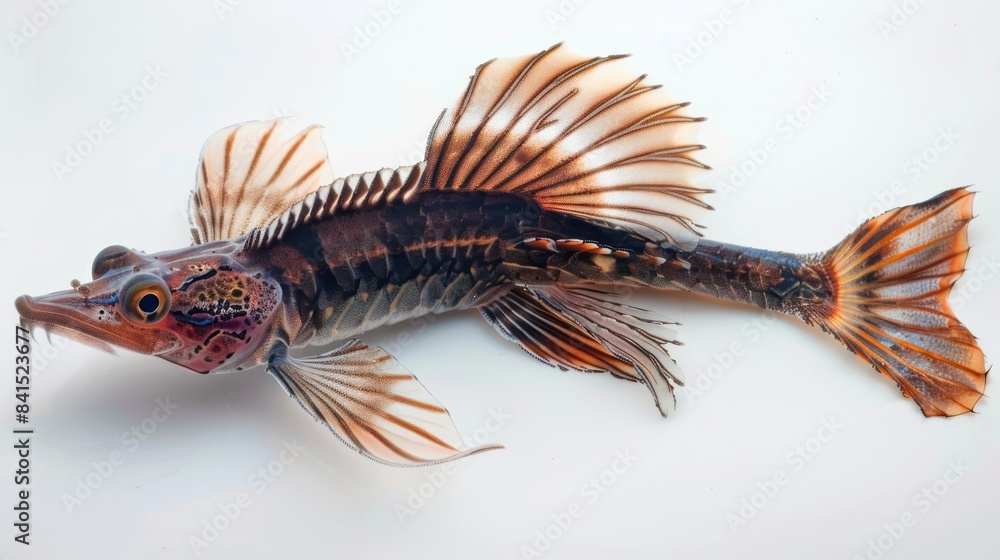 Dragonfish full body clearly photo on white background , Dragonfish full body clearly photo on white background ,