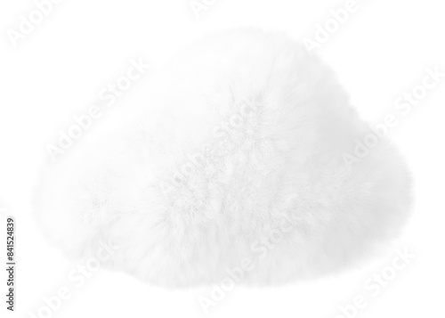 White cloud png fluffy 3D shape, transparent background