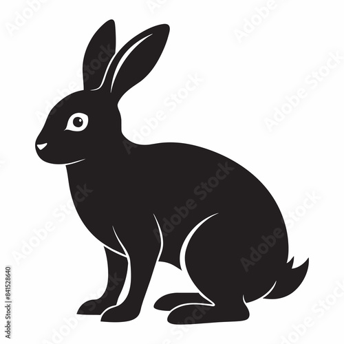  rabbits silhouettes isolated on a white background © Design thinking6 