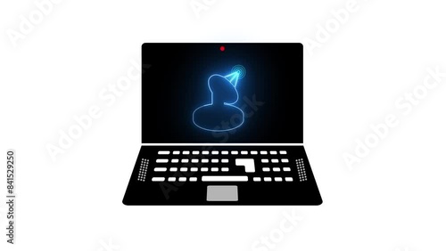 Tower, Network signal, router, Wi-Fi, satellite, antenna are waving with laptop background