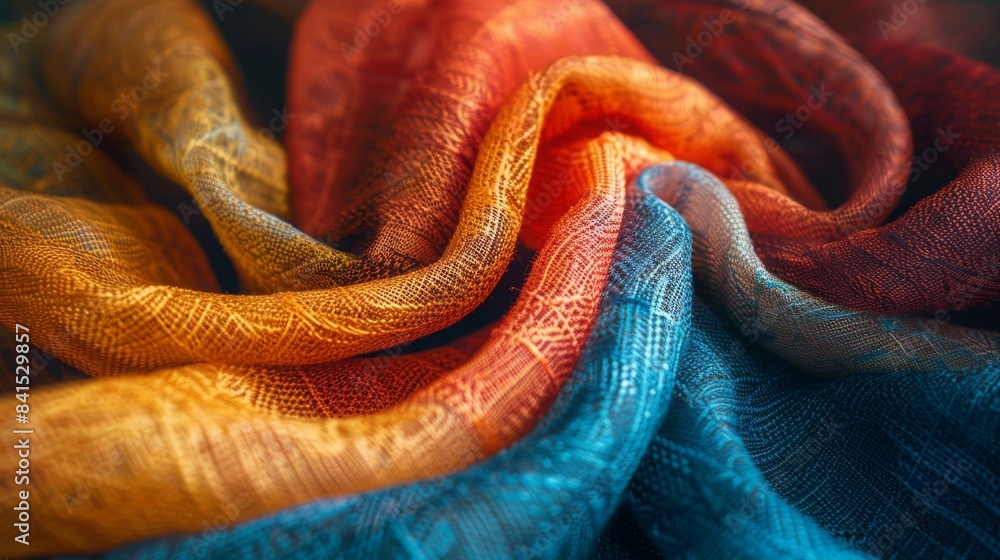 Fototapeta premium Colorful Fabric Textures Close-Up