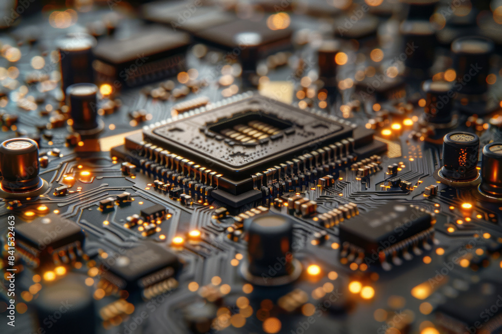 Detailed and intricate depiction of a modern CPU microchip, Detailed and intricate depiction of a modern CPU microchip,