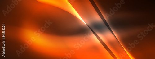 Lines and waves with neon light effect background for wallpaper, business card, cover, poster, banner, brochure, header, website