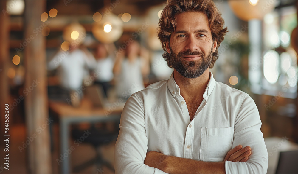 Content entrepreneur with crossed arms Content entrepreneur with crossed arms