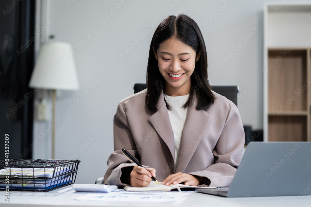Portrait of a successful business woman, Happy woman, entrepreneur, small business owner working online.
