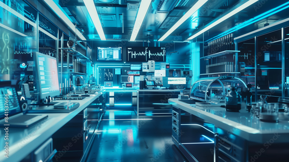 Advanced AI-Driven Drug Discovery Lab with Scientists Developing New Medications Using High-Tech Equipment for Cutting-Edge Pharmaceutical Research Advanced AI-Driven Drug Discovery Lab with Scientists Developing New Medications Using High-Tech Equipment for Cutting-Edge Pharmaceutical Research