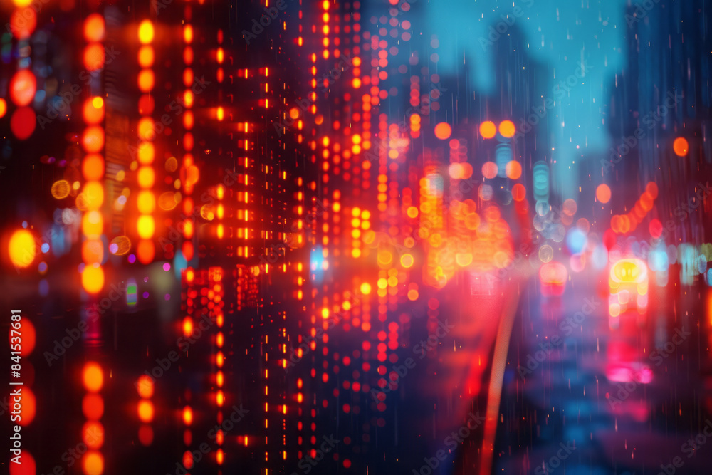 custom made wallpaper toronto digitalBright abstract pixel glow combined with contemporary digital typography,