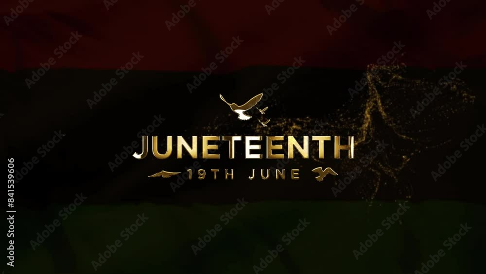 Juneteenth Day, Juneteenth Freedom Day Animation Text On Golden, Happy ...