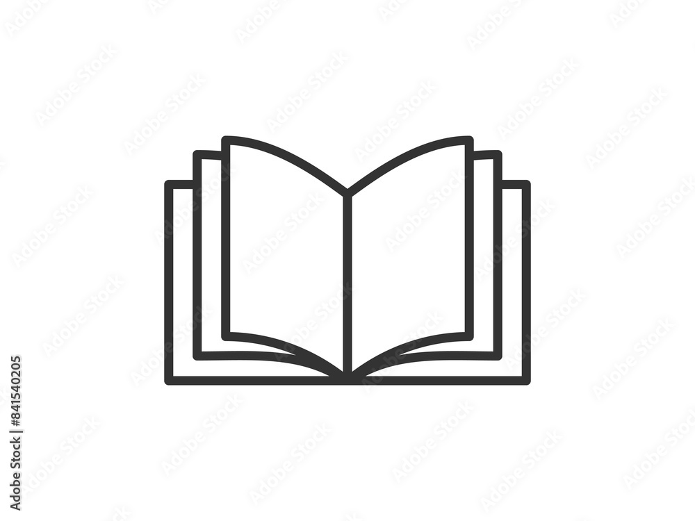 Vector illustration of a library theme icon with book Vector illustration of a library theme icon with book