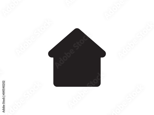 Icon a house representation, isolated against a clean background. This simple vector symbol evokes a sense of warmth and security, embodying the concept of home.