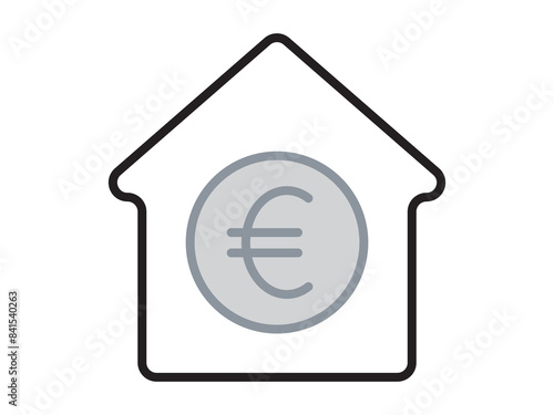 Icon a house representation, isolated against a clean background. This simple vector symbol evokes a sense of warmth and security, embodying the concept of home.