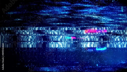 A background or overlay texture of distorted digital glitch effects.