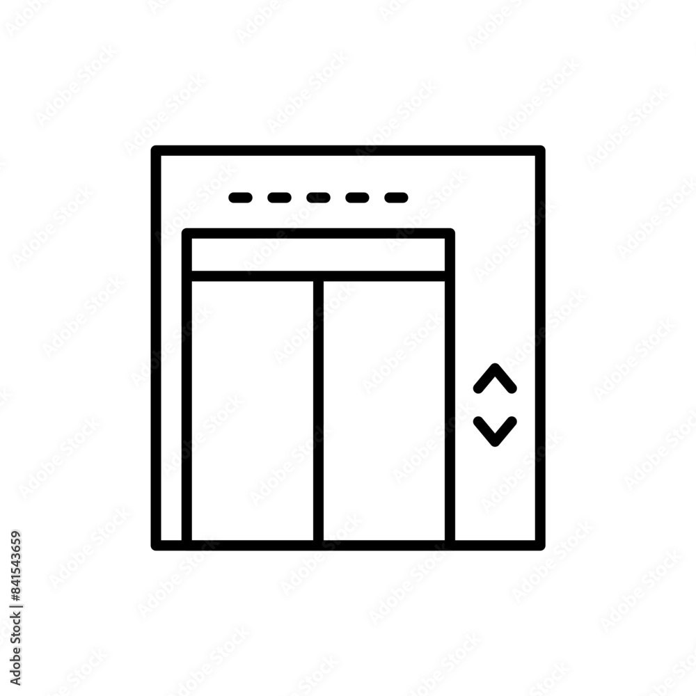 Elevator outline icons, minimalist vector illustration ,simple transparent graphic element .Isolated on white background Elevator outline icons, minimalist vector illustration ,simple transparent graphic element .Isolated on white background