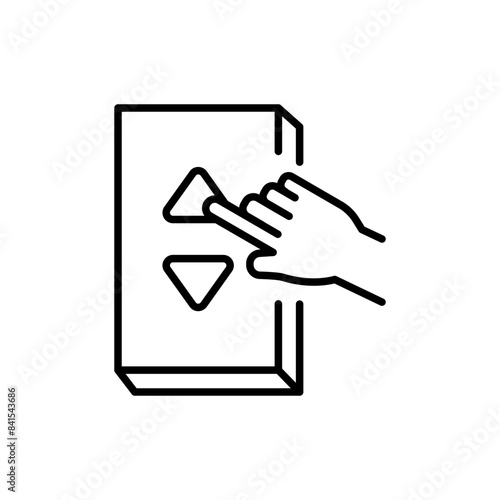 Elevator button outline icons, minimalist vector illustration ,simple transparent graphic element .Isolated on white background