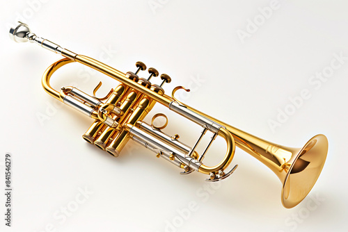 a trumpet on a white background