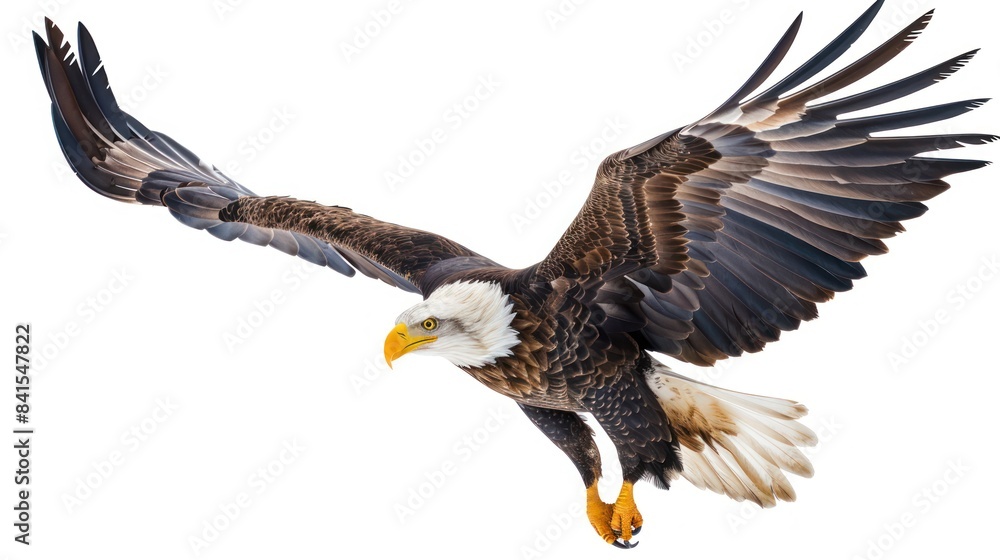 Obraz premium Eagle full body clearly photo on white background , 