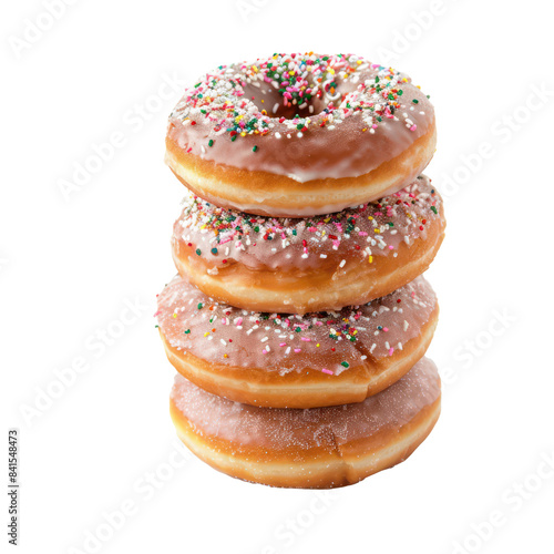 donut stack side view full length isolate on trasparency background PNG