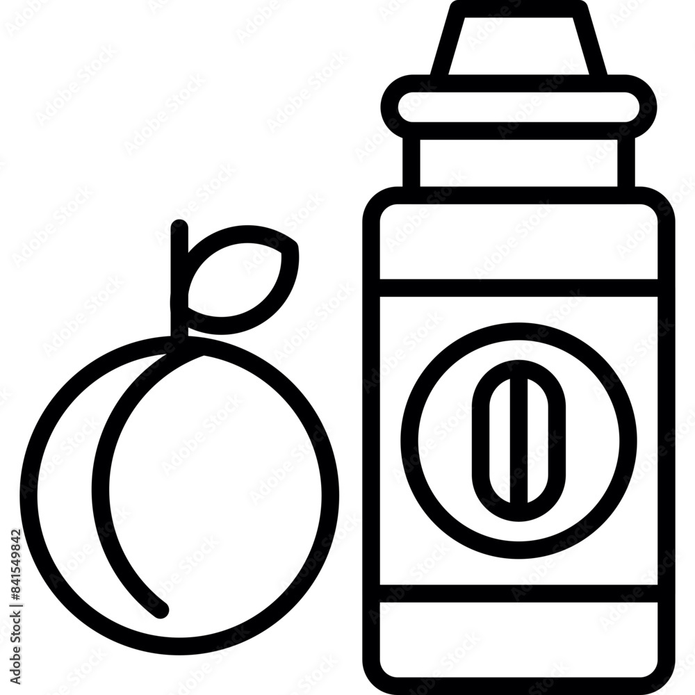 Obraz premium Peach Juice Icon