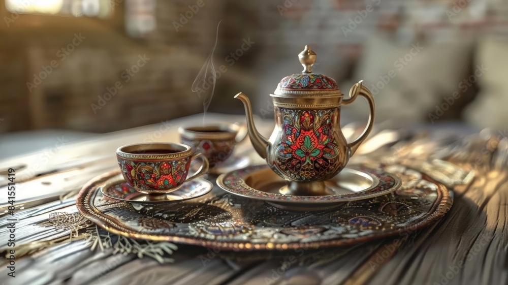 Exquisite Traditional Islamic Tea Set Exquisite Traditional Islamic Tea Set