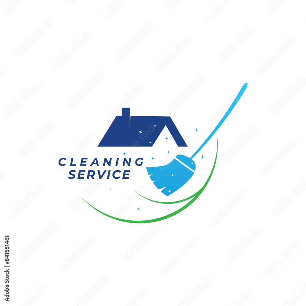 House Cleaning Logo Design. Vector Illustration with Minimalist Concept House Cleaning Logo Design. Vector Illustration with Minimalist Concept