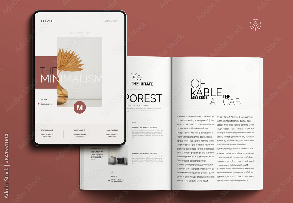 Minimal Magazine Template Stock Template | Adobe Stock