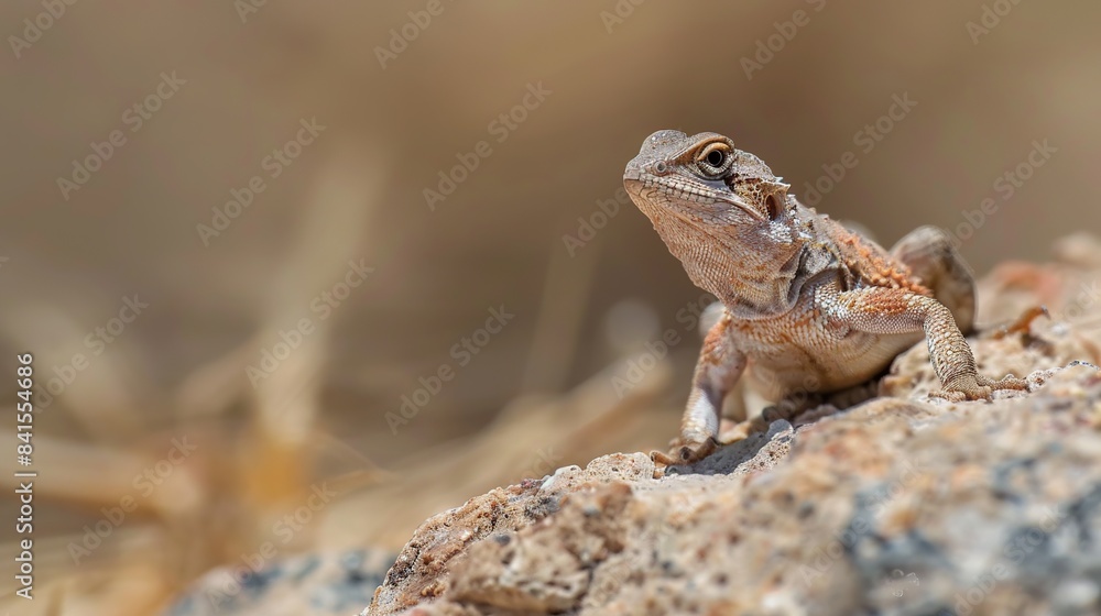small lizard on the stone. Generative Ai small lizard on the stone. Generative Ai