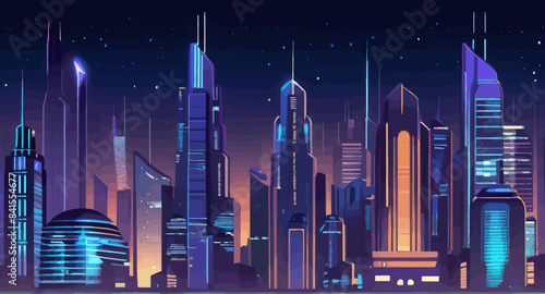 a cityscape with a lot of tall buildings