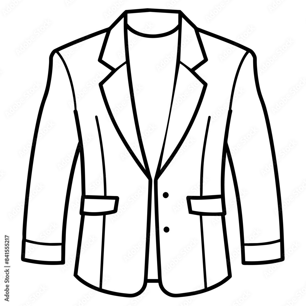 Blazer outline coloring book page line art drawing
Blazer outline coloring book page line art drawing