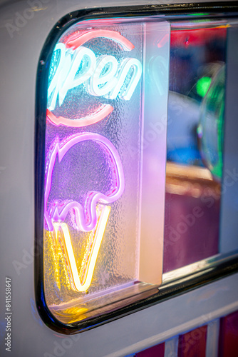 ice cream open neon